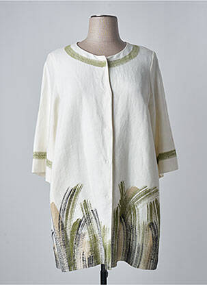 Veste chic col rond beige MARINA RINALDI femme