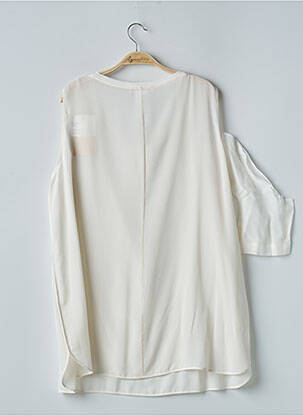Top tissage crêpe sans manche beige MARINA RINALDI femme