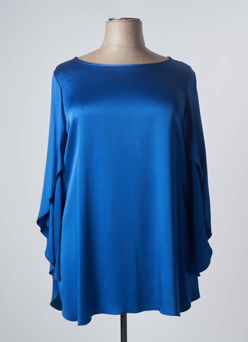 Top col rond manches longues bleu MARINA RINALDI femme
