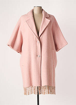 Manteau court coupe droite sans capuche rose MARINA RINALDI femme