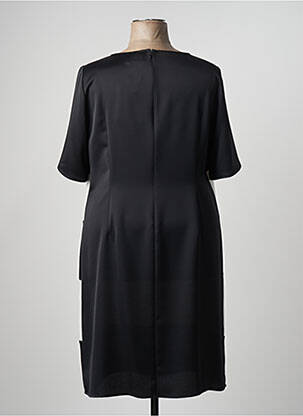 Robe mi-longue fermeture zippée au dos manches courtes noir PERSONA BY MARINA RINALDI femme