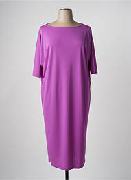 Robe mi-longue manches courtes manches courtes violet MARINA RINALDI femme