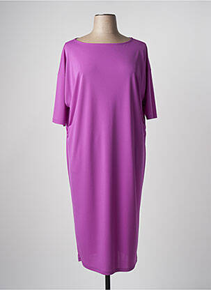 Robe mi-longue manches courtes manches courtes violet MARINA RINALDI femme