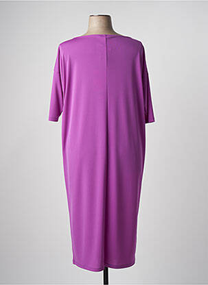 Robe mi-longue manches courtes manches courtes violet MARINA RINALDI femme