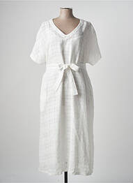 Robe longue manches courtes manches courtes blanc VOYAGE BY MARINA RINALDI femme