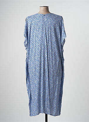 Robe mi-longue coupe fluide manches courtes bleu MARINA SPORT femme