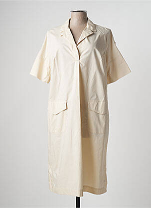 Robe mi-longue manches courtes manches courtes beige MARINA SPORT femme