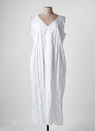 Robe longue coupe évasée sans manche blanc VOYAGE BY MARINA RINALDI femme