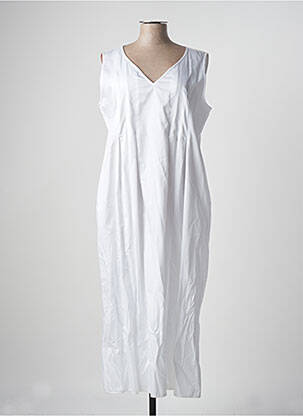 Robe longue coupe évasée sans manche blanc VOYAGE BY MARINA RINALDI femme