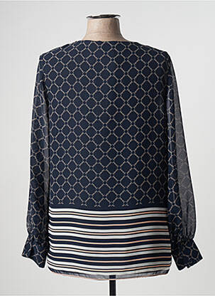 Blouse légère et transparente manches longues bleu PERSONA BY MARINA RINALDI femme