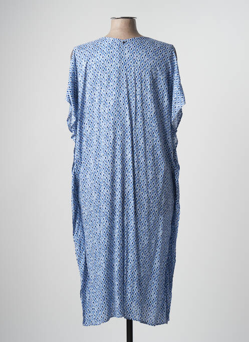 Robe mi-longue coupe fluide manches courtes bleu MARINA SPORT femme
