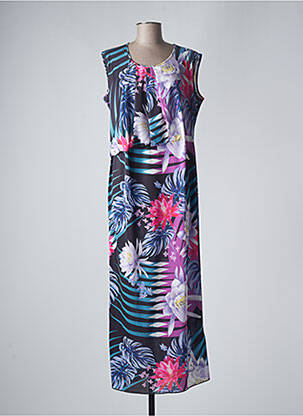 Robe longue sans manche sans manche violet PERSONA BY MARINA RINALDI femme