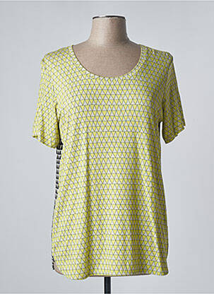 Top tissage jersey manches courtes jaune VOYAGE BY MARINA RINALDI femme