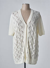 Gilet manches courtes fermeture boutonnée sur le devant beige VOYAGE BY MARINA RINALDI femme