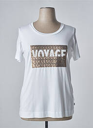 Top tissage jersey manches courtes blanc VOYAGE BY MARINA RINALDI femme