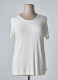 Top tissage jersey manches courtes blanc VOYAGE BY MARINA RINALDI femme