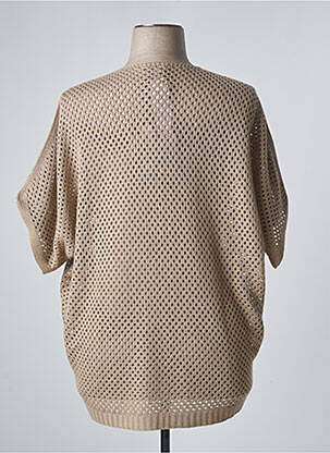 Gilet manches courtes coupe droite beige PERSONA BY MARINA RINALDI femme