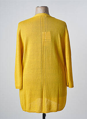 Gilet manches longues fermeture boutonnée sur le devant jaune VOYAGE BY MARINA RINALDI femme