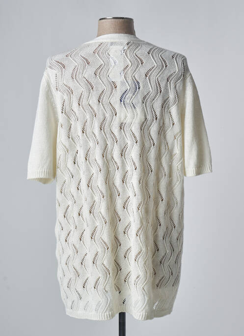 Gilet manches courtes resserrée sur le bas beige VOYAGE BY MARINA RINALDI femme