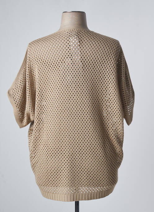 Gilet manches courtes manches manches chauves souris beige PERSONA BY MARINA RINALDI femme