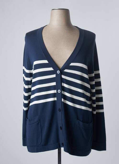 Gilet manches longues fermeture boutonnée sur le devant bleu MARINA SPORT femme