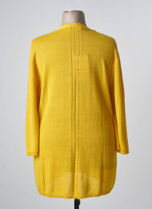 Gilet manches longues fermeture boutonnée sur le devant jaune VOYAGE BY MARINA RINALDI femme