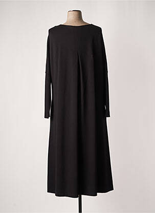 Robe longue manches longues manches longues noir MARINA RINALDI femme