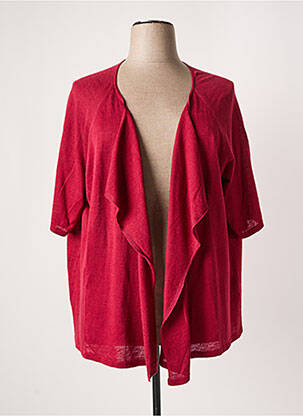 Gilet manches courtes coupe droite rouge PERSONA BY MARINA RINALDI femme