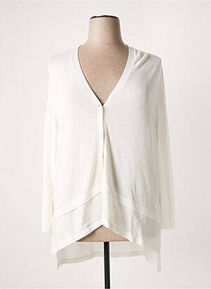 Gilet manches longues fermeture boutonnée sur le devant beige PERSONA BY MARINA RINALDI femme