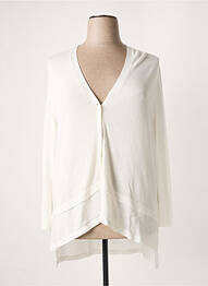 Gilet manches longues fermeture boutonnée sur le devant beige PERSONA BY MARINA RINALDI femme