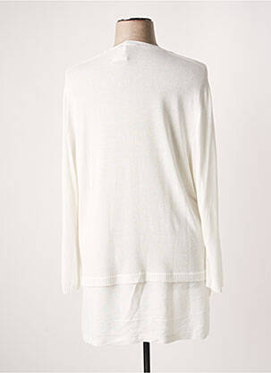 Gilet manches longues fermeture boutonnée sur le devant beige PERSONA BY MARINA RINALDI femme