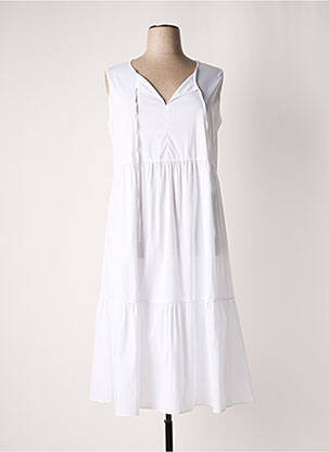 Robe mi-longue blanc PERSONA BY MARINA RINALDI pour femme