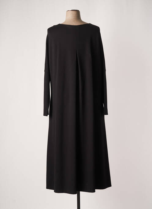 Robe longue manches longues manches longues noir MARINA RINALDI femme