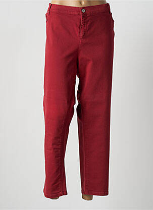 Pantalon droit stretch taille normale rouge MARINA SPORT femme