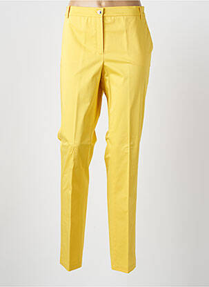 Pantalon slim tissage popeline taille normale jaune MARINA RINALDI femme