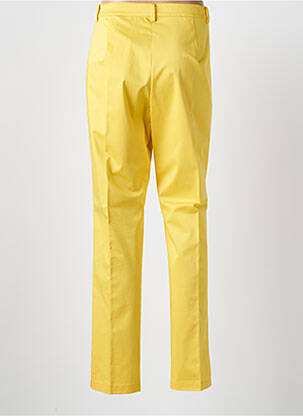 Pantalon slim tissage popeline taille normale jaune MARINA RINALDI femme