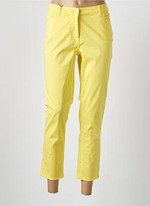 Pantalon 7/8 taille haute taille haute jaune PERSONA BY MARINA RINALDI femme