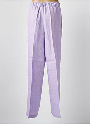 Pantalon droit tissage popeline taille normale violet MARINA RINALDI femme