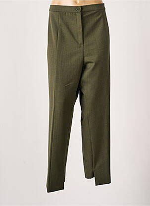 Pantalon chino fermeture zippée sous rabat boutonné taille normale vert MARINA RINALDI femme