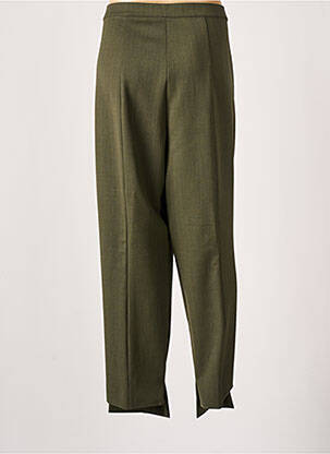 Pantalon chino fermeture zippée sous rabat boutonné taille normale vert MARINA RINALDI femme