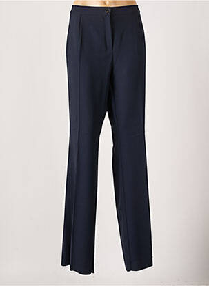 Pantalon droit tissage crêpe bleu MARINA RINALDI femme