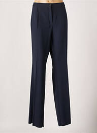 Pantalon droit tissage crêpe bleu MARINA RINALDI femme