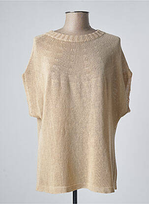 Pull coupe droite manches courtes beige VOYAGE BY MARINA RINALDI femme
