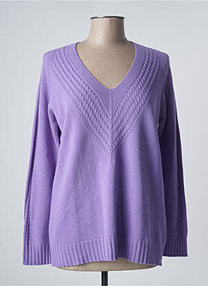 Pull coupe droite manches longues violet MARINA SPORT femme