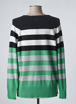 Pull tissage chiné manches longues vert MARINA SPORT femme