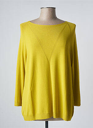 Pull coupe droite manches longues jaune PERSONA BY MARINA RINALDI femme