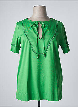 Blouse col rond manches courtes vert MARINA SPORT femme
