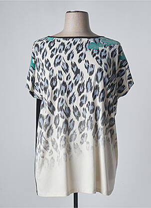 Top coupe fluide manches courtes noir MARINA RINALDI femme
