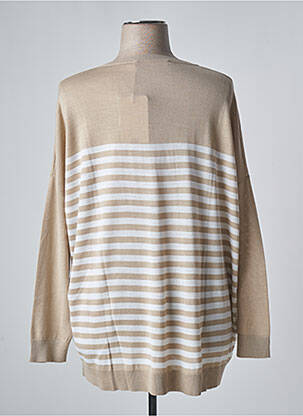 Pull col v manches longues beige MARINA SPORT femme