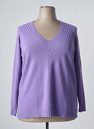 Pull coupe droite manches longues violet MARINA SPORT femme